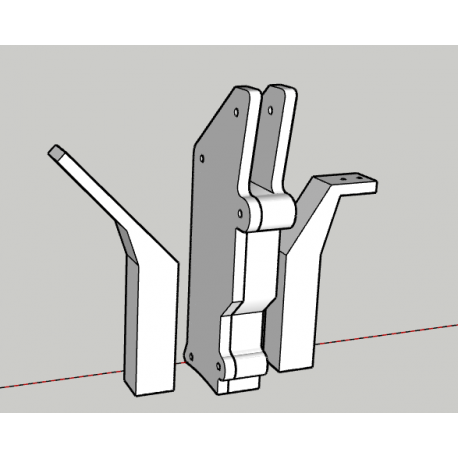 Saitek / Logitech Throttle quadrant Levers STL File