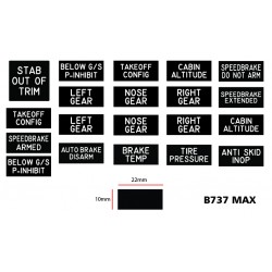 B737 MAX MIP Annunciator Set