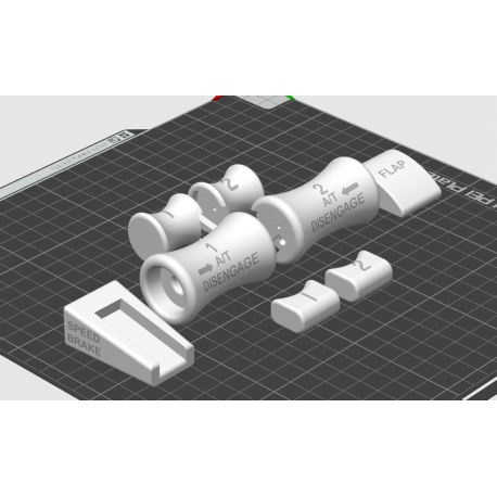 Boeing 737 set of knobs