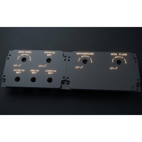 Captains Glareshield Lighting Panels